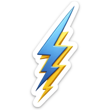 Lightning bolt exclamation mark sticker