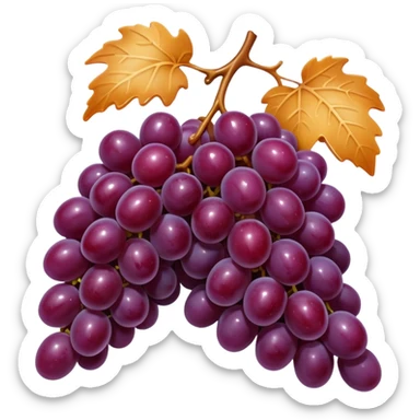 Grapes with caramel sticker