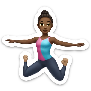 fille qui fait de la gymnastique sticker