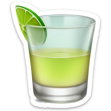 Tequila shot with lime emoji  sticker