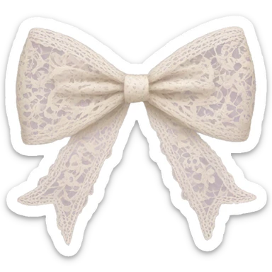Lace bow  sticker