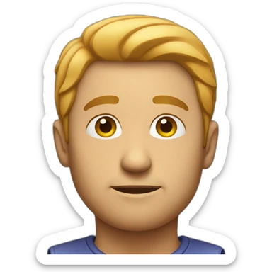 man looking foward sticker