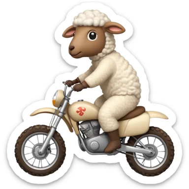 sheep on a dirt bike sticker