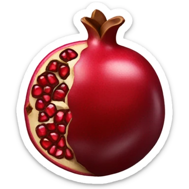Pomegranate in chocolate sticker