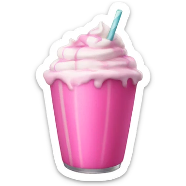 Hot Pink milkshake  sticker