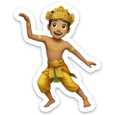 Balinese boy dancing sticker