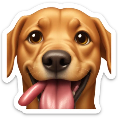realistic dog tongue closeup sticker