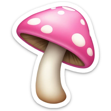 one pink mushroom with spots sticker