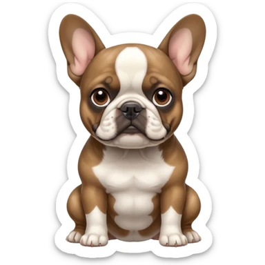 Brindle French bulldog sticker
