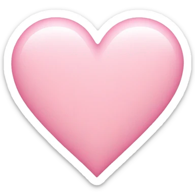 Light pink heart sticker