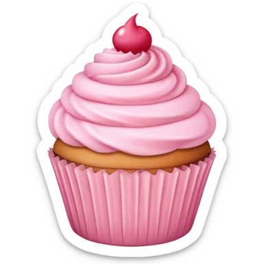 soft pink cupcake cake sticker