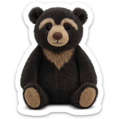 jellycat stuffed plush andean spectacled bear sticker