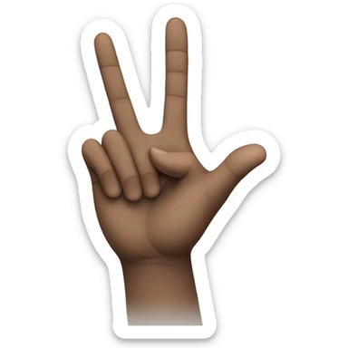 the okay hand sign with the fingers facing forward  sticker