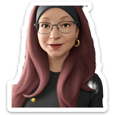 girl in car with hat sticker