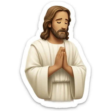 Jesus praying sticker