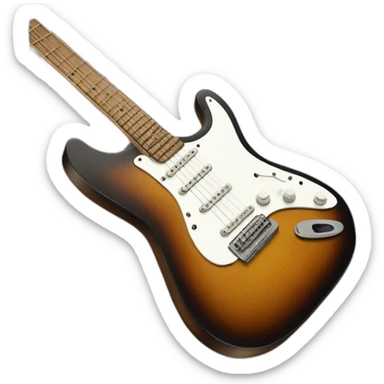 guitar playing sticker