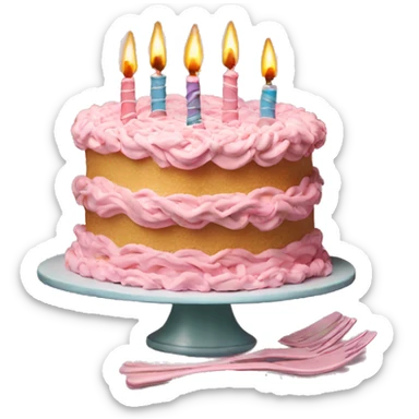 Aesthetic Birthdaycake sticker