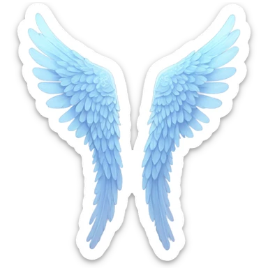 angel wings blue sticker