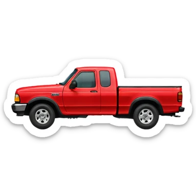 1992 red ford ranger  sticker