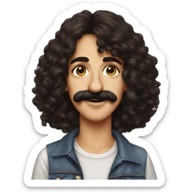 frank zappa as a teenage girl sticker