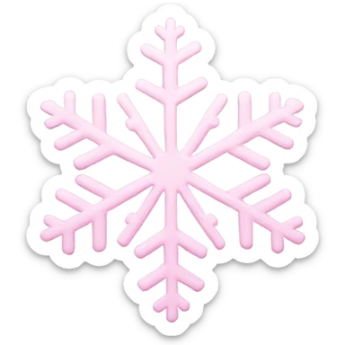 pastel pink snowflake  sticker