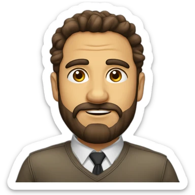 anteojos-barba-rubio pelado sticker