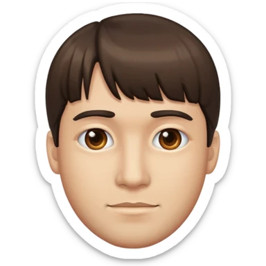 orang berambut poni cowo sticker