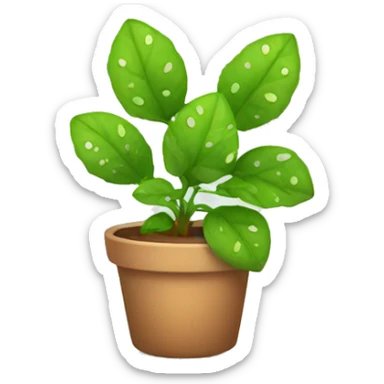 otted plant sticker