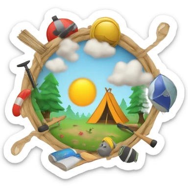 summer camp activity for kids sticker
