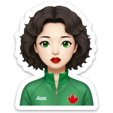 Han Mi-nyeo : Age: Late 60s
Appearance: A crazy woman with many wrinkles face , frizzy, messy dark brown hair and dramatic red lipstick.
Outfit: Green player tracksuit sticker