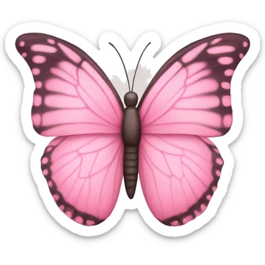 Baby pink butterfly sticker