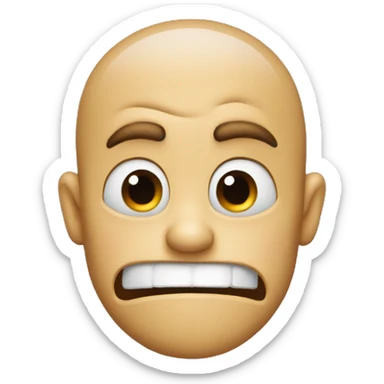 Mad emoji with finger up sticker