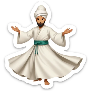 A sufi whirling dervish sticker