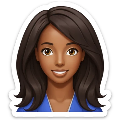 Kelly Rowland with long hair sticker