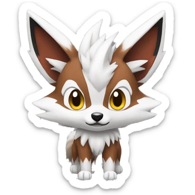 Lycanroc Eevee Zigzagoon Fakémon sticker
