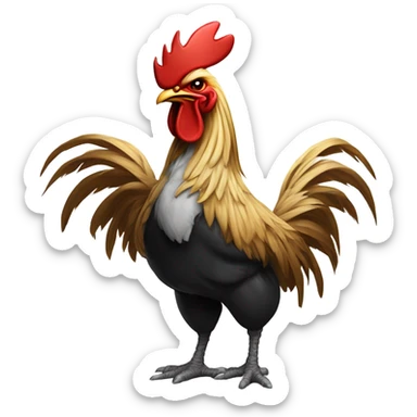 Angry rooster jiujitsu  sticker