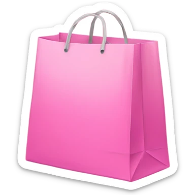 Pink shopping bag pile sticker