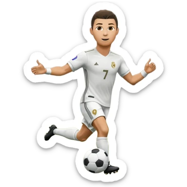 Ronaldo scoring a goal sticker