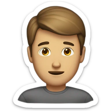 the guy has a pancake instead of a face sticker