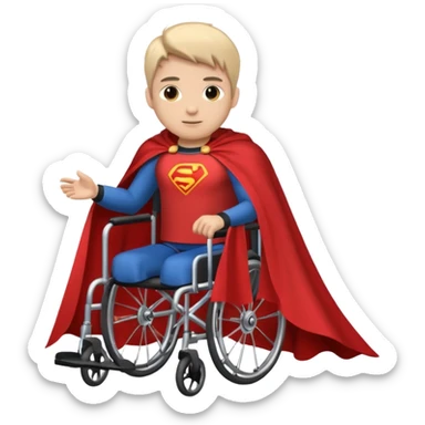 Wheelchair only with a cape  sticker