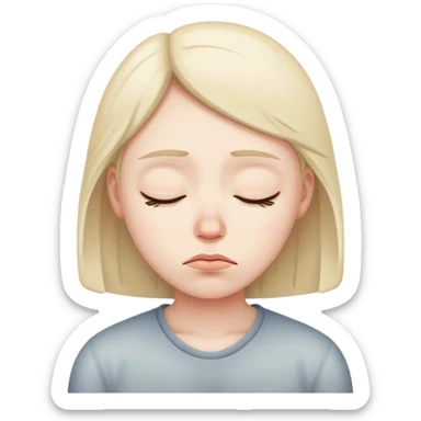 carinha de sono , triste  sticker