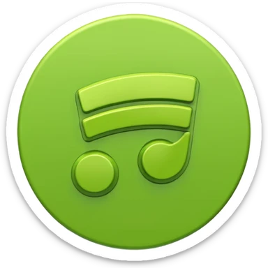 Realistic, isolated, 3D rendering Spotify logo  sticker