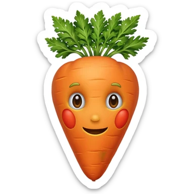 carrot face sticker