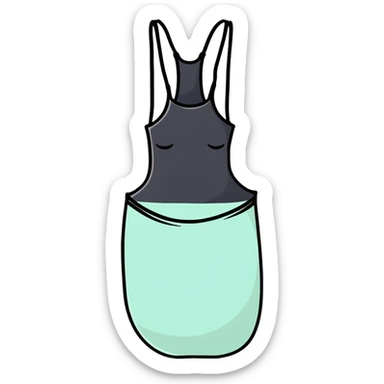 Moonlit weaves straps tank top sticker