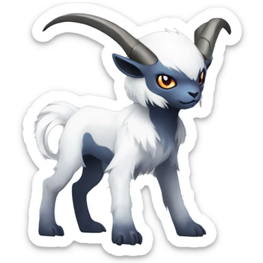 Edgy Cool Absol-Goat-Pokémon Full Body sticker