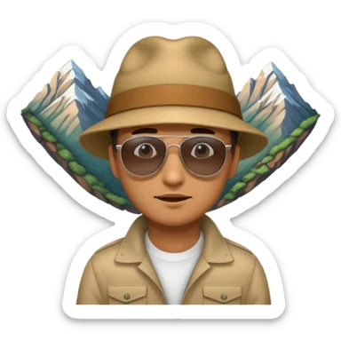 homme qui une montagne coincé dans les fesse sticker