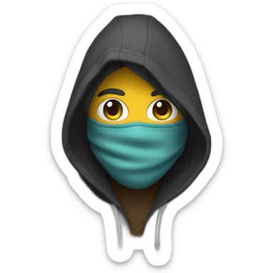 Masked person with Hoodie sticker