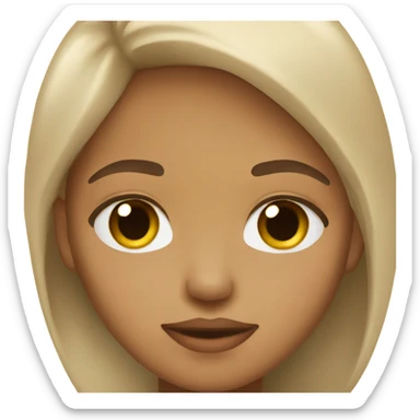 Light skin with light brown eyes giving kisses sticker