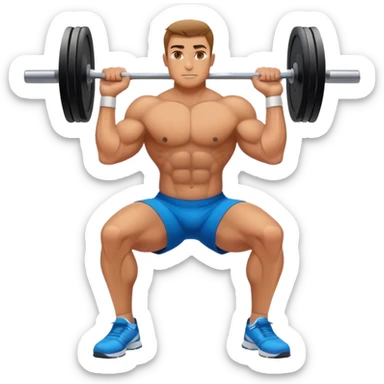 advertisement athlete weighted squats sticker