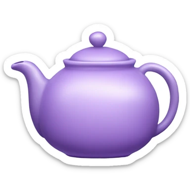 teapot light purple tea  sticker